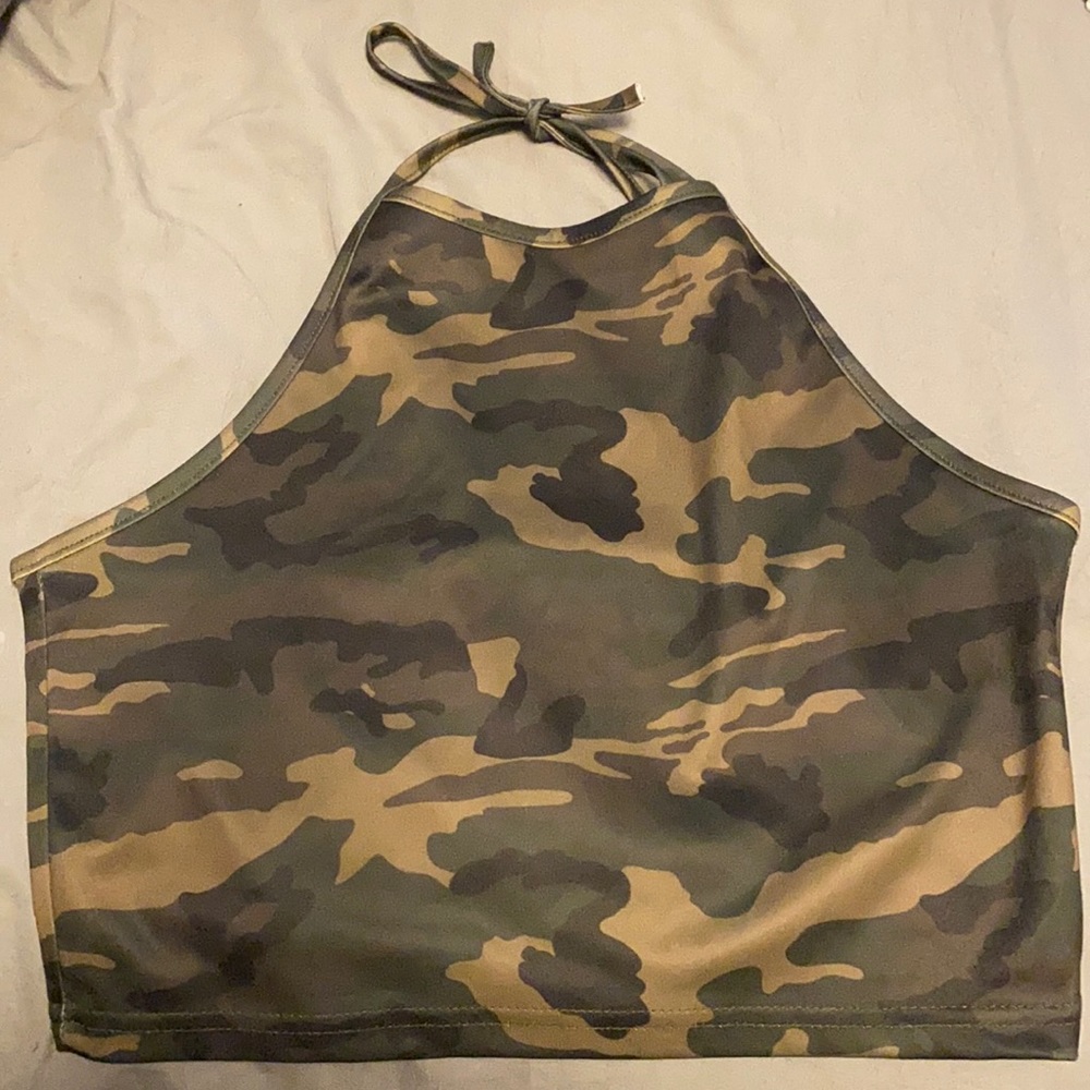 Fashion Nova Camouflage Crop Top